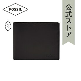 フォッシル 財布 二つ折り メンズ ブラック REPREVE&reg 再生ポリエステル DERRICK ML3687001 2022 冬 FOSSIL 公式
