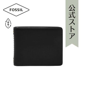 【30% OFF】フォッシル 財布 二つ折り メンズ ブラック レザー TREMONT ML4571001 2023 冬 FOSSIL 公式