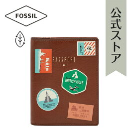 【50%OFF】フォッシル パスケース レディース ブラウン レザー PASSPORT SLG1561914 2022 春 FOSSIL 公式