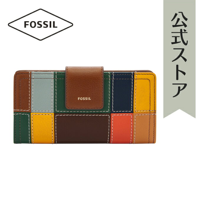 【GWセール/40%OFF】フォッシル 財布 長財布 レディース ブラウンパッチワーク エコレザーパッチワーク/ポリウレタン LOGAN SL8225194 2022 秋 FOSSIL 公式 FOSSIL フォッシル公式ストア フォッシル 財布