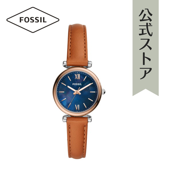 腕時計 レディース フォッシル アナログ 時計 ブラウン レザー CARLIE MINI ES4701 FOSSIL 公式 ブランド ビジネス 防水  誕生日 プレゼント 記念日 ギフト | FOSSIL フォッシル公式ストア