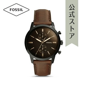 腕時計 メンズ フォッシル アナログ 時計 ブラウン レザー 44MM TOWNSMAN タウンズマン FS5437 FOSSIL 公式 ブランド ビジネス 防水 誕生日 プレゼント 記念日 ギフト