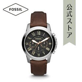 腕時計 メンズ フォッシル アナログ 時計 ブラック レザー GRANT FS4813IE FOSSIL 公式 ブランド ビジネス 防水 誕生日 プレゼント 記念日 ギフト