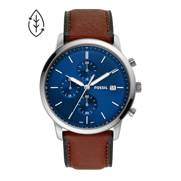 2021 秋の新作 フォッシル 腕時計 アナログ ブラウン メンズ FOSSIL 時計 FS5850 MINIMALIST CHRONO 公式  ビジネス 生活 防水 誕生日 プレゼント 記念日 ブランド ギフト | FOSSIL フォッシル公式ストア