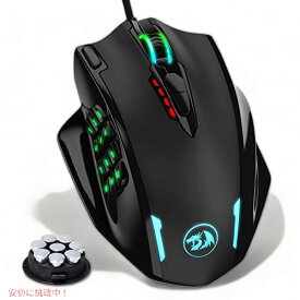 Redragon M908 Impact RGB LED MMOマウス（サイドボタン付き）12,400DPIの光ワイヤードゲーミングマウス、高精度、20個のプログラム可能なマウスボタン