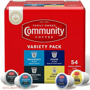 Community Coffee Variety Pack 54 Coffee Pods �R�~���j�e�B�[�R�[�q�[�o���G�e�B�[54���� �J�v�Z���R�[�q�[