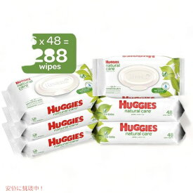 ハギーズ ベビーワイプ HUGGIES ナチュラルケア 敏感肌 低刺激性 無香料 コットン 6パック Founderがお届け!