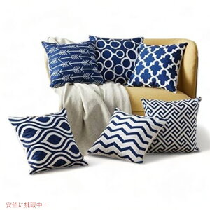 Safavieh�N�b�V�����J�o�[ �L�����o�X Navy ���������� 6set Founder�����͂�!