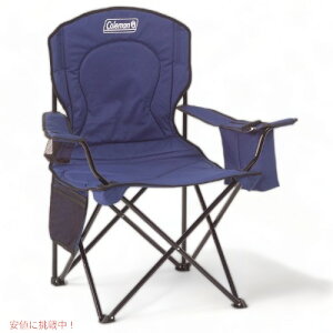 Coleman コールマン 折りたたみキャンプチェア ドリンククーラー付き (4缶収納)ブルー Portable Camping Chair with 4-Can Cooler