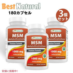 3Zbg Best Naturals xXgi`Y MSMi`XtHj^j 1000 mg 180 JvZ MSM 1000 mg 180 Capsules
