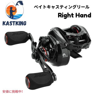 KastKing �J�X�g�L���O Spartacus II Baitcasting Fishing Reel �X�p���^�J�XII �x�C�g�L���X�e�B���O ���[�� Black Rhino Right hand