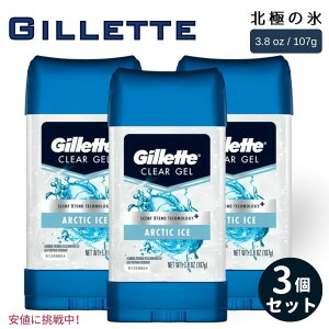 �y3�Z�b�g�z Gillette �W���b�g Antiperspirant and Deodorant for Men �j���p �f�I�h�����g Arctic Ice Clear Gel �A�[�N�e�B�b�N�A�C�X 3.8oz