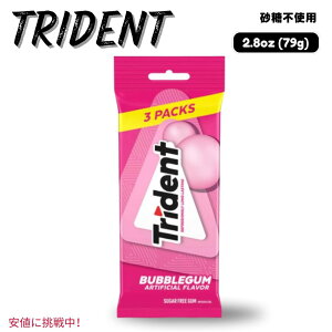Trident gCfg Bubblegum Sugar Free Gum ouK VK[t[  K 3pbNi1pbN 14j