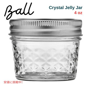 Ball {[ 118ml Lg NX^ [[ W[ WEoht 12pbN M[}EX 4oz Quilted Crystal Jelly Jar with Regular Mouth 12ct