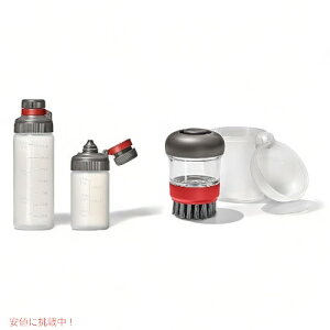 IN\[ OXO AEghAp ϐXNC[Y{gƃfBbVuṼZbg Outdoor Leakproof Squeeze Bottle Dispensing Dish Brush