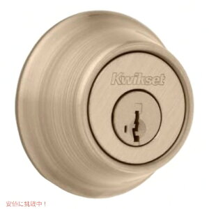 Kwikset 660 fbh{g bN AeB[NuX Eh GNXeA L[t Deadbolt Lock Antique Brass Round Exterior Keyed