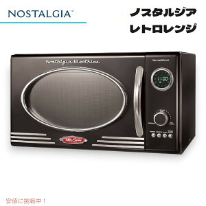 mX^WA Nostalgia g JE^[gbv Retro Countertop dqW ubN Microwave Oven Large 800W Black
