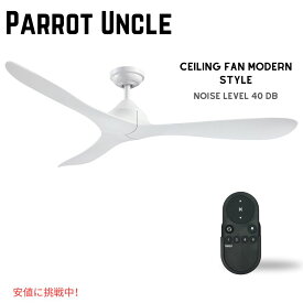 Parrot Uncle シーリングファン リモコン付き ホワイト シーリングファン 56 インチ Parrot Uncle Ceiling Fans with Remote Control White Ceiling Fan 56 Inch
