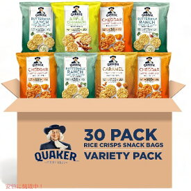 クエーカー Quaker ライスクリスプ Rice Crisps グルテンフリー バラエティミックス Gluten Free 4 Flavor