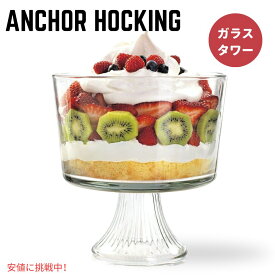 Anchor Hocking モナコガラス トライフルボウル 104オンス Anchor Hocking Monaco Glass Trifle Bowl 104 oz Glass Tower