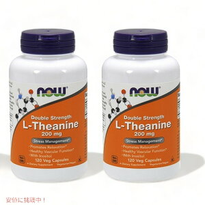 NOW�@L-Theanine 200 mg 120 VCap��0148�@�i�E�@L-�e�A�j�� 120 �׃W�J�v�Z�� 2�{�Z�b�g