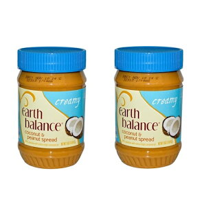 Earth Balance Coconut Peanut Butter Creamy �R�R�i�b�c&�s�[�i�b�c�o�^�[ �N���[�~�[ 16oz 2�Z�b�g