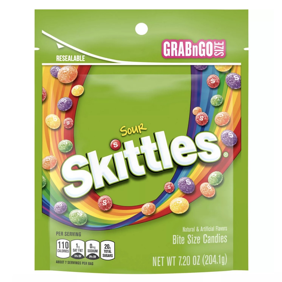 Skittles Sour Candy / スキトルズ サワー フルーツキャンディー 204.1g（7.2oz）