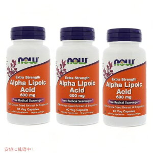 y3{ZbgziE At@|_ 600mg + O[vV[hGLXoCIy 60 #3046 NOW ALA600+Grapeseed&Bioperine 600mg 60 Tablets Pack of 3