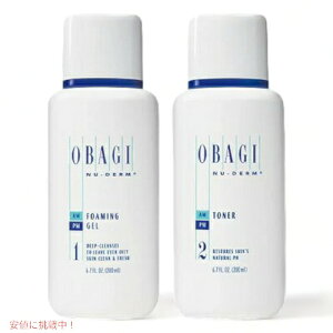 �g�i�[���t�H�[�~���O�W�F���@2�{�Z�b�g�@Obagi Nuderm Toner + foaming gel set