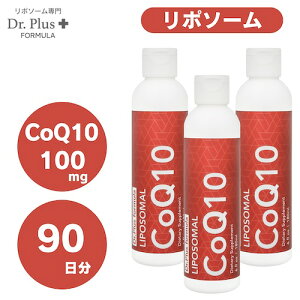 �y3�{�Z�b�g�z���Z�x 90���� ���|�\�[�� �R�G���U�C��Q10 100mg ���z�� 180ml x 3�{ �t�� Dr. Plus �T�v�������g Made in USA 90days Liposomal Coenzyme Q10 100mg Liquid 6 fl oz