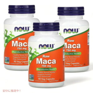 �y3�Z�b�g�zNOW # 4777 Maca 750 mg Raw 90Veg Capsules�i�E�@���[�E�}�J 750mg x 3��