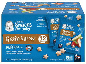 Gerber Puffs to Go Strawberry Apple 12ct / K[o[ ptgDS[ Xgx[Abv 12ܓ 170g p XibN 8ȏ