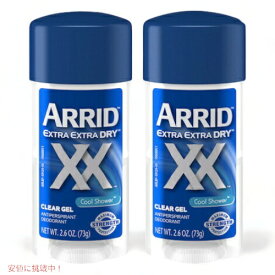 【2個セット】Arrid アリッド デオドラント クリアジェル エクストラエクストラ ドライ [クールシャワー] 73g / Clear Gel Deodorant