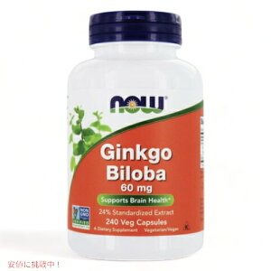 �M���R�r���[�o �C�`���E�t�G�L�X 60mg 240�� �x�W�J�v�Z�� ��e�� �i�E�t�[�Y Now Foods Ginkgo Biloba 60mg #4684