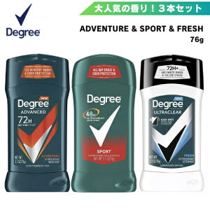 �y3�{�Z�b�g�z Degree �f�B�O���[ Adventure(�A�h�x���`���[) / Sport(�X�|�[�c) / Fresh(�t���b�V��) 76g