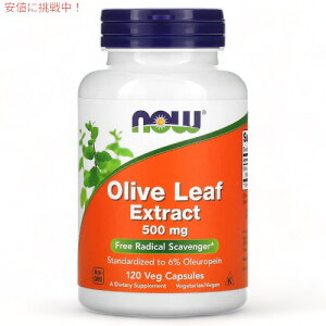 �I���[�u���[�t�G�L�X�i�I���E���y�C��6���j 500mg 120�� �i�E�t�[�Y �I���[�u�t #4722 NOW Foods Olive Leaf Extract 500mg