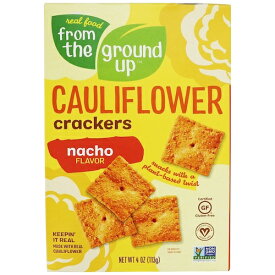 From the Ground Up Cauliflower Crackers Nacho - 4oz/ フロムザグラウンドアップ カリフラワー クラッカー [ナチョ] 113g
