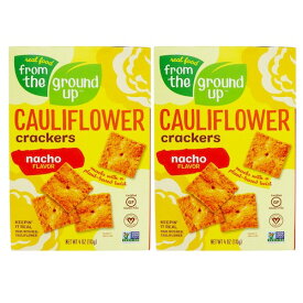 [2箱セット] From the Ground Up Cauliflower Crackers Nacho - 4oz/ フロムザグラウンドアップ カリフラワー クラッカー [ナチョ] 113g