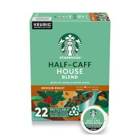 キューリグ Kカップ スターバックス ハーフカフ ハウスブレンド 22個 Keurig Starbucks Coffee K-Cups Half-Caff House Blend