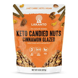 Lakanto Jg Pg LfB[h ibc ViO[Y sgp Öɗʂgp 227gi8ozj / Sugar Free Keto Candied Nuts Cinnamon Glazed Sweetened with Monk Fruit