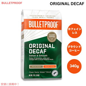 ubgv[t IWi~fBA[Xg҂JtFCXR[q[12oz Bulletproof Original Medium Roast Ground Decaf Coffee 12oz