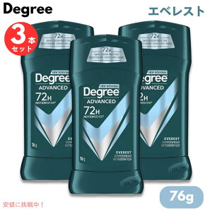 �y3�{�z �f�B�O���[ Degree �A�h�o���X�h �j���p �f�I�h�����g �G�x���X�g 76g / 2.7oz Advanced Everest Antiperspirant Deodorant Stick for Men