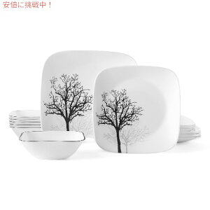 [18ZbgE6l] R[ KXH eBo[VhEY M {E fBi[Zbg [] Corelle 18-Piece Vitrelle Glass Timber Dinner Set