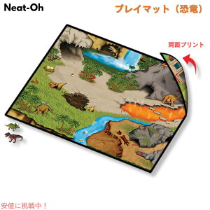 Neat-Oh vC}bg(ʃvg) ̃tBMAt A1342X5  Dinosaur Prehistoric World 2-Sided Playmat