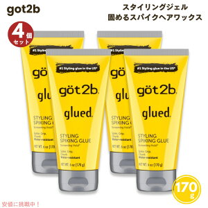 4�Z�b�g Got2B �X�^�C�����O�W�F�� �ł߂�X�p�C�N�w�A���b�N�X 170g(177ml) ������ Glued Styling Spiking Hair Gel 6 oz Schwarzkopf