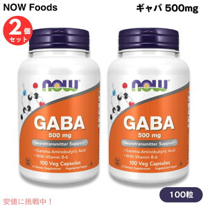 �y2�Z�b�g�zNOW Foods �i�E�t�[�Y �M���o 500mg 100�� �x�W�J�v�Z�� #0087 �K���}�A�~�m���_ GABA 500mg 100 Veg Capsules