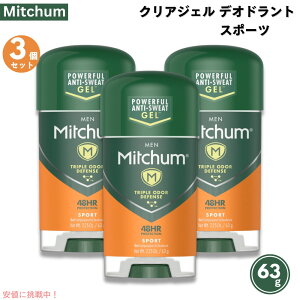 �y3�Z�b�g�z�~�b�`���� Mitchum �f�I�h�����g �N���A�W�F�� �X�|�[�c 63g Clear Gel Antiperspirant And Deodorant, Sport, 2.25Oz
