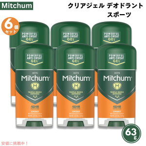 �y6�Z�b�g�z�~�b�`���� Mitchum �f�I�h�����g �N���A�W�F�� �X�|�[�c 63g Clear Gel Antiperspirant And Deodorant, Sport, 2.25Oz