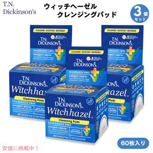 y3ZbgzT.N. fBbL\Y T.N. Dickinson's EBb`w[[ NWOpbh 60 񉻏ϐ @艻ϐ Witch Hazel CleansingPads