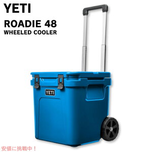 YETI �C�G�e�B ���[�f�B 48 �z�C�[���t�� �N�[���[�{�b�N�X �r�b�O�E�F�[�u�u���[ ROADIE 48 Wheeled Cooler Big Wave Blue